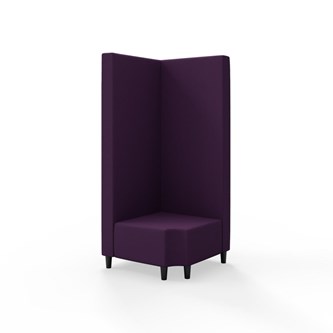 Hörnmodul Snake 90 grader R 12 med träben, hög rygg SH37,5