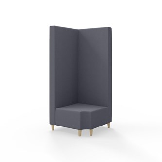 Hörnmodul Snake 90 grader R 12 med träben, hög rygg SH37,5