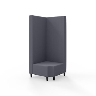 Hörnmodul Snake 90 grader R 12 med träben, hög rygg SH37,5