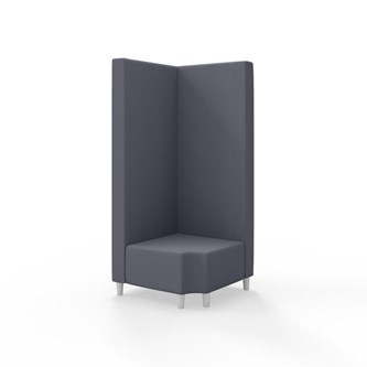 Hörnmodul Snake 90 grader R 12 med träben, hög rygg SH37,5