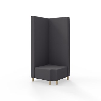 Hörnmodul Snake 90 grader R 12 med träben, hög rygg SH37,5