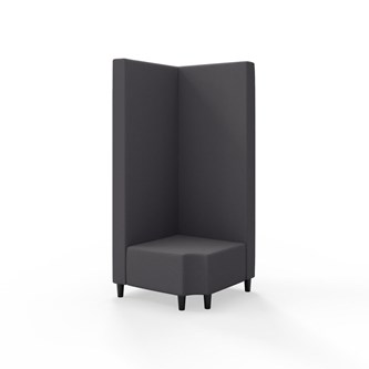 Hörnmodul Snake 90 grader R 12 med träben, hög rygg SH37,5