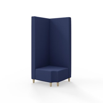 Hörnmodul Snake 90 grader R 12 med träben, hög rygg SH37,5