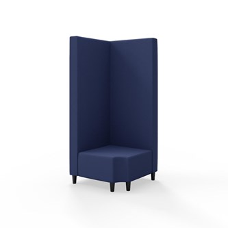 Hörnmodul Snake 90 grader R 12 med träben, hög rygg SH37,5