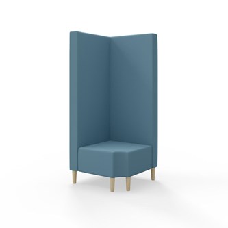 Hörnmodul Snake 90 grader R 12 med träben, hög rygg SH43