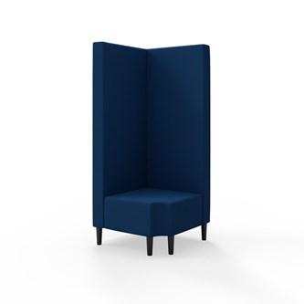 Hörnmodul Snake 90 grader R 12 med träben, hög rygg SH43