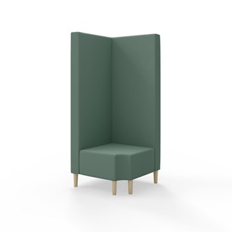 Hörnmodul Snake 90 grader R 12 med träben, hög rygg SH43