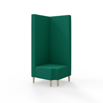 Hörnmodul Snake 90 grader R 12 med träben, hög rygg SH43