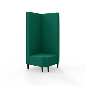 Hörnmodul Snake 90 grader R 12 med träben, hög rygg SH43