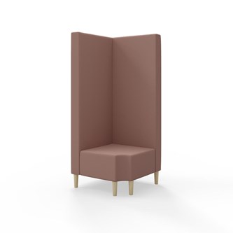 Hörnmodul Snake 90 grader R 12 med träben, hög rygg SH43