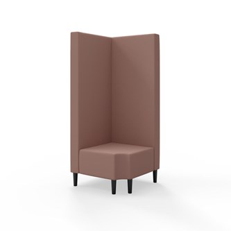 Hörnmodul Snake 90 grader R 12 med träben, hög rygg SH43