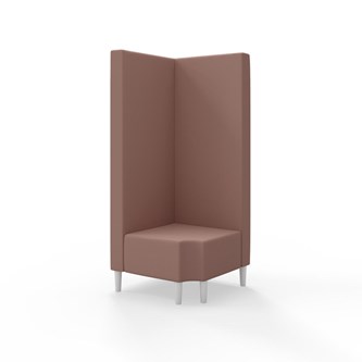 Hörnmodul Snake 90 grader R 12 med träben, hög rygg SH43