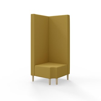 Hörnmodul Snake 90 grader R 12 med träben, hög rygg SH43