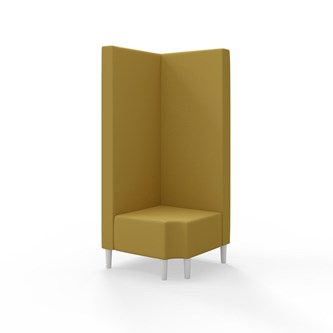 Hörnmodul Snake 90 grader R 12 med träben, hög rygg SH43