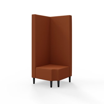 Hörnmodul Snake 90 grader R 12 med träben, hög rygg SH43