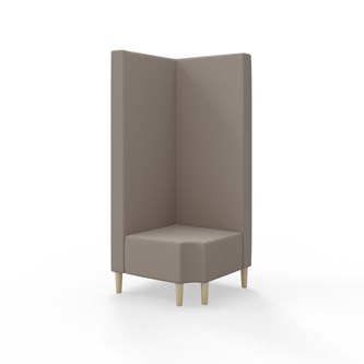 Hörnmodul Snake 90 grader R 12 med träben, hög rygg SH43