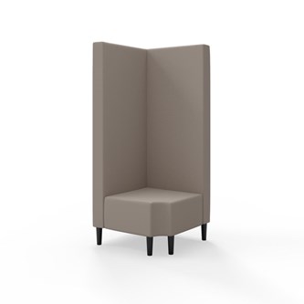 Hörnmodul Snake 90 grader R 12 med träben, hög rygg SH43