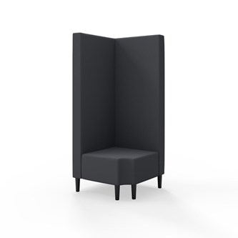 Hörnmodul Snake 90 grader R 12 med träben, hög rygg SH43