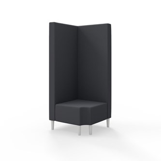 Hörnmodul Snake 90 grader R 12 med träben, hög rygg SH43