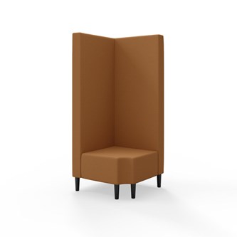 Hörnmodul Snake 90 grader R 12 med träben, hög rygg SH43