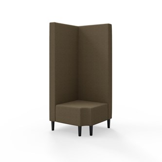 Hörnmodul Snake 90 grader R 12 med träben, hög rygg SH43