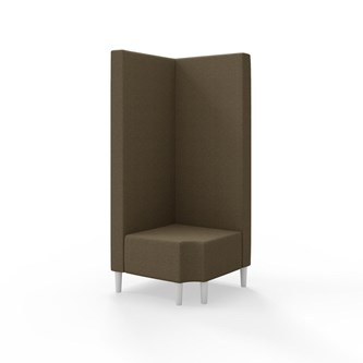 Hörnmodul Snake 90 grader R 12 med träben, hög rygg SH43