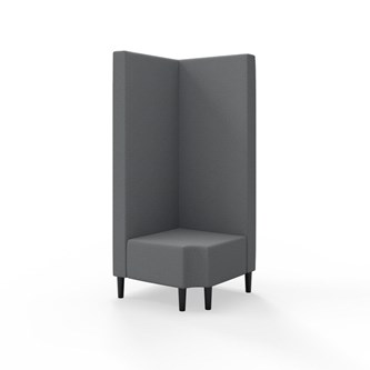 Hörnmodul Snake 90 grader R 12 med träben, hög rygg SH43