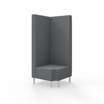 Hörnmodul Snake 90 grader R 12 med träben, hög rygg SH43