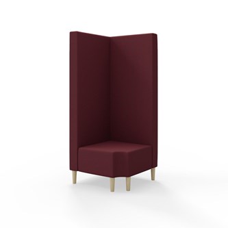 Hörnmodul Snake 90 grader R 12 med träben, hög rygg SH43