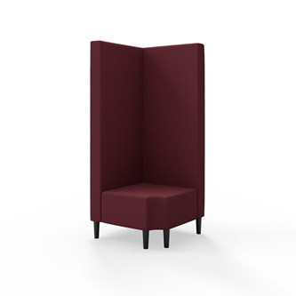 Hörnmodul Snake 90 grader R 12 med träben, hög rygg SH43