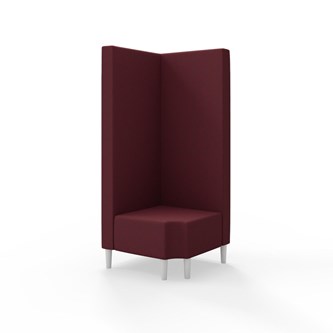 Hörnmodul Snake 90 grader R 12 med träben, hög rygg SH43