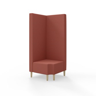 Hörnmodul Snake 90 grader R 12 med träben, hög rygg SH43