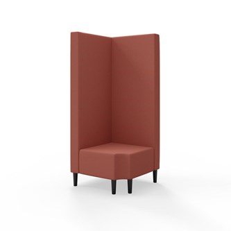 Hörnmodul Snake 90 grader R 12 med träben, hög rygg SH43