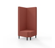 Hörnmodul Snake 90 grader R 12 med träben, hög rygg SH43