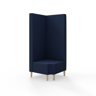 Hörnmodul Snake 90 grader R 12 med träben, hög rygg SH43