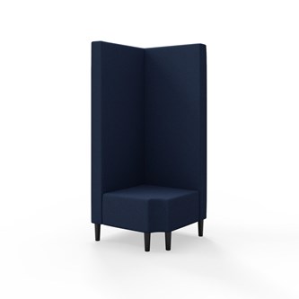 Hörnmodul Snake 90 grader R 12 med träben, hög rygg SH43