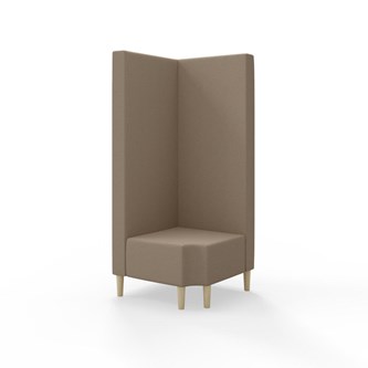 Hörnmodul Snake 90 grader R 12 med träben, hög rygg SH43