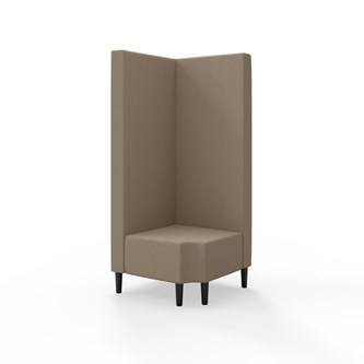 Hörnmodul Snake 90 grader R 12 med träben, hög rygg SH43