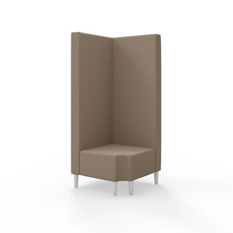 Hörnmodul Snake 90 grader R 12 med träben, hög rygg SH43