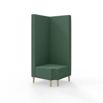 Hörnmodul Snake 90 grader R 12 med träben, hög rygg SH43