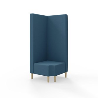 Hörnmodul Snake 90 grader R 12 med träben, hög rygg SH43