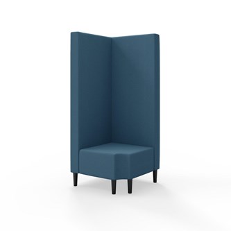 Hörnmodul Snake 90 grader R 12 med träben, hög rygg SH43