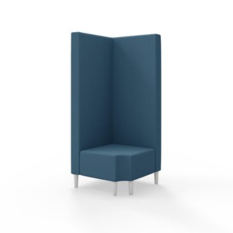 Hörnmodul Snake 90 grader R 12 med träben, hög rygg SH43