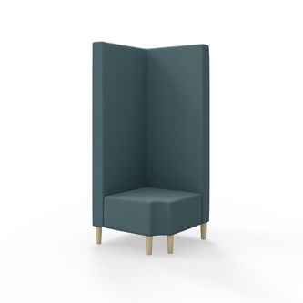 Hörnmodul Snake 90 grader R 12 med träben, hög rygg SH43