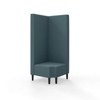 Hörnmodul Snake 90 grader R 12 med träben, hög rygg SH43