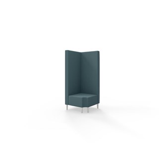 Hörnmodul Snake 90 grader R 12 med träben, hög rygg SH43