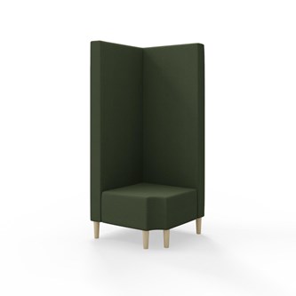 Hörnmodul Snake 90 grader R 12 med träben, hög rygg SH43