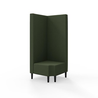 Hörnmodul Snake 90 grader R 12 med träben, hög rygg SH43