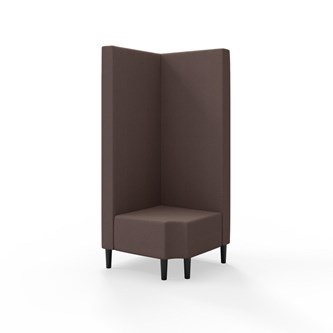 Hörnmodul Snake 90 grader R 12 med träben, hög rygg SH43