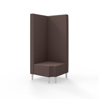 Hörnmodul Snake 90 grader R 12 med träben, hög rygg SH43